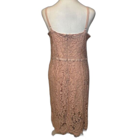 Simply Styled Floral Lace Pink Slip Maxi Dress Womens Stylish Fashion - Picture 4 of 6